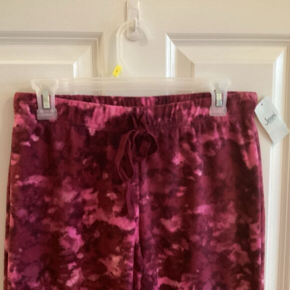 NWT Jenni Brand Pinks and Wines Straight Leg  Fleece Long PJ Pants Multi Size - Picture 6 of 13